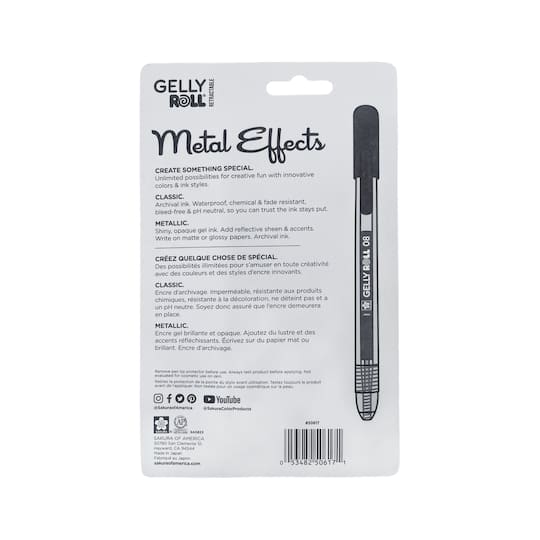Gelly Roll® Retractable Medium 6 Piece Metal Effects Gel Pen Set
